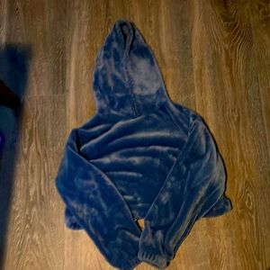 Blue fluffy hoodie